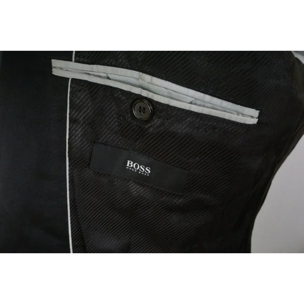 Hugo Boss The Stars/Glamour Black Striped Formal 2 PC Tuxedo Jacket Pants 42L